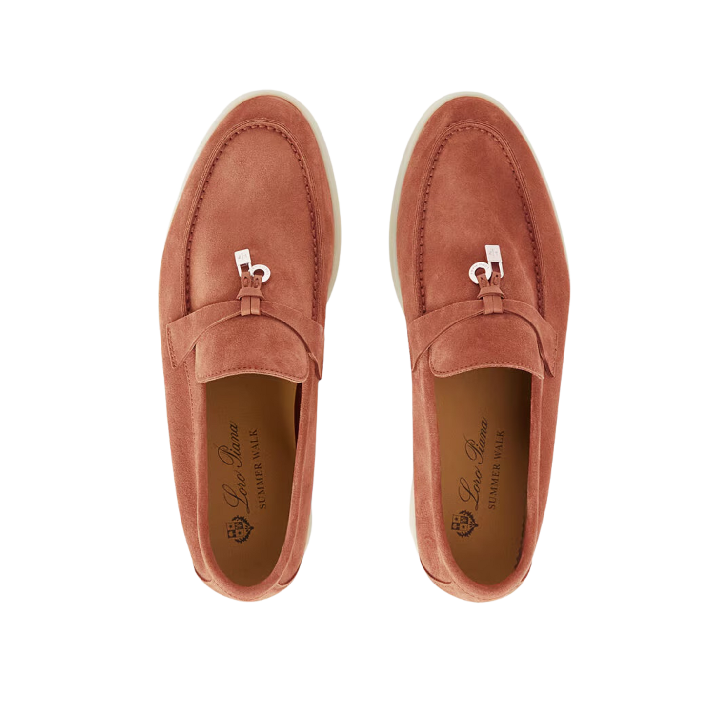 Loro Piana Summer Charms Walk Loafer Dusty Orange