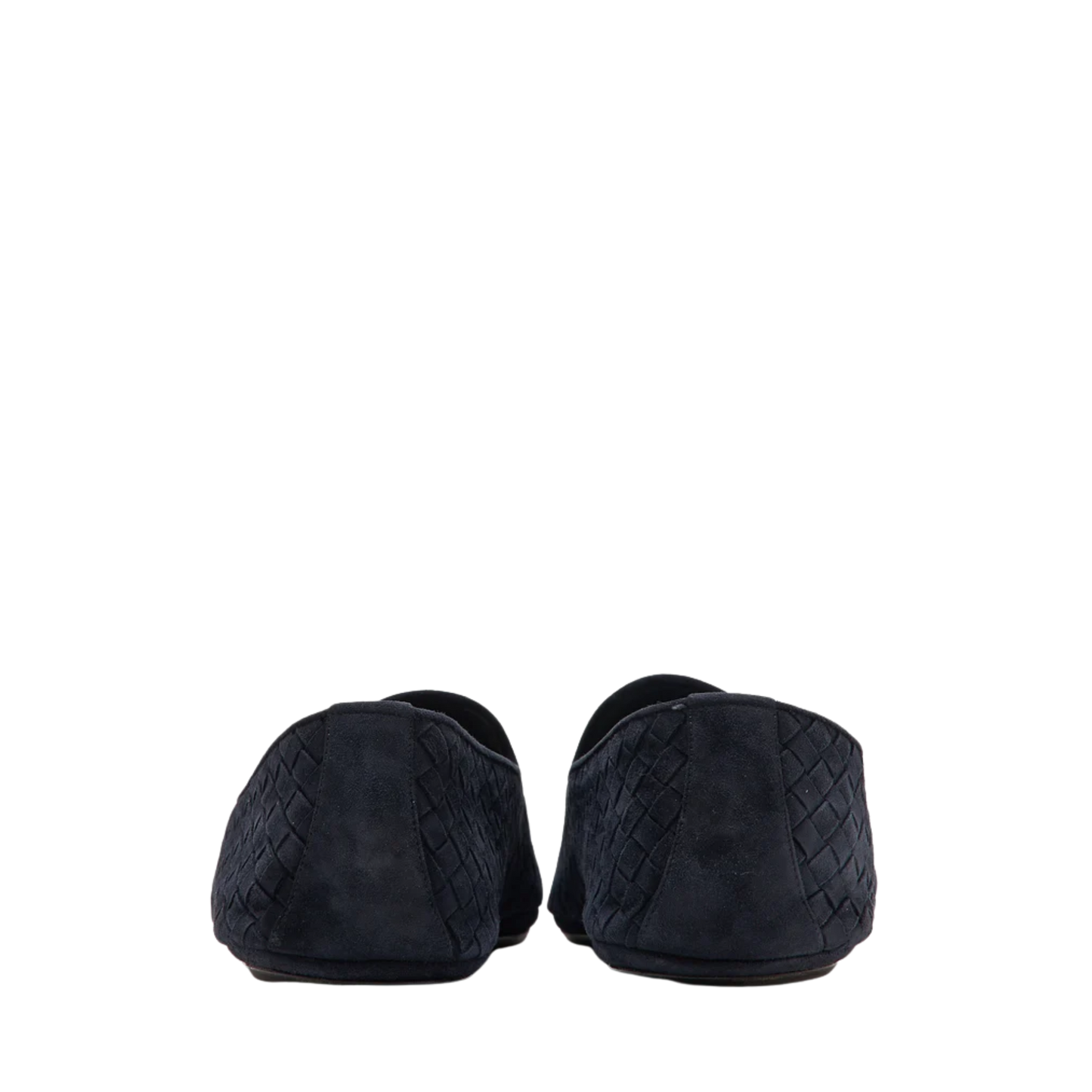 BOTTEGA VENETA INTRECCIATO SUEDE SMOKING SLIPPERS "Navy"