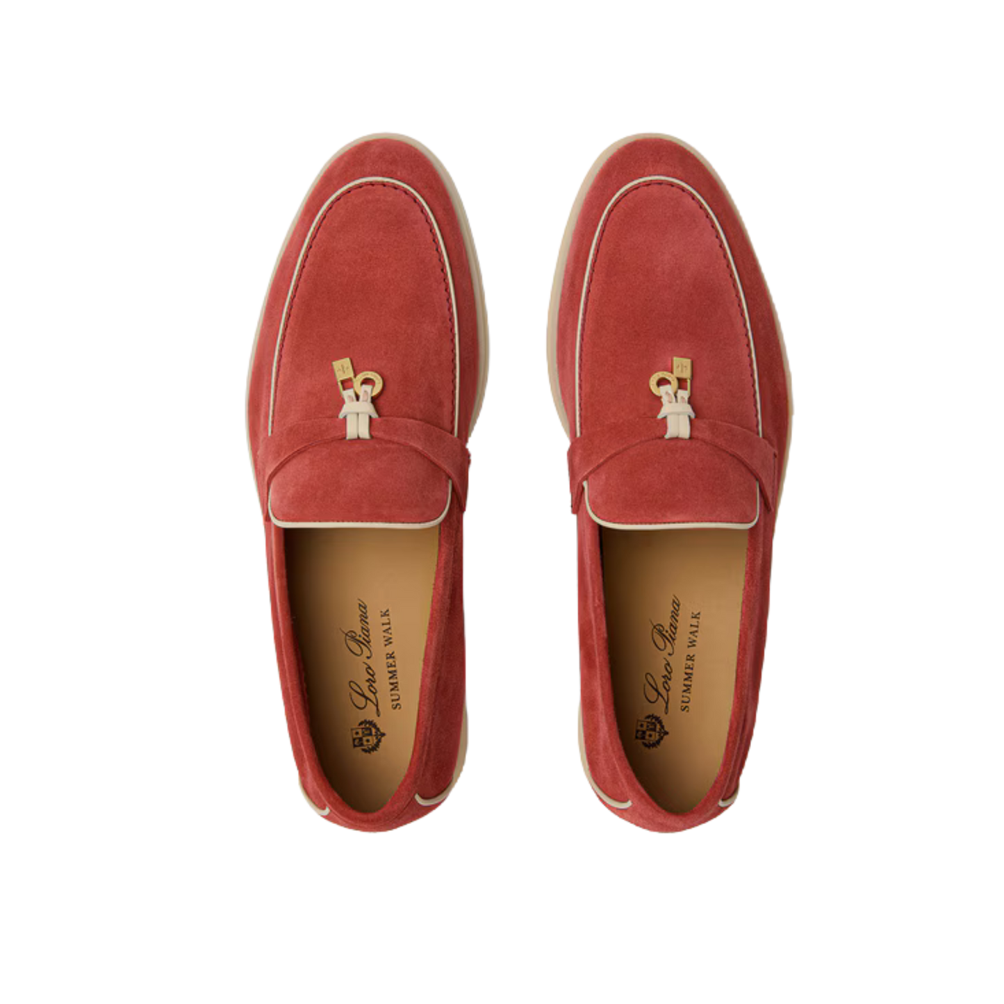 Loro Piana Summer Charms Walk Loafer Windsor Red