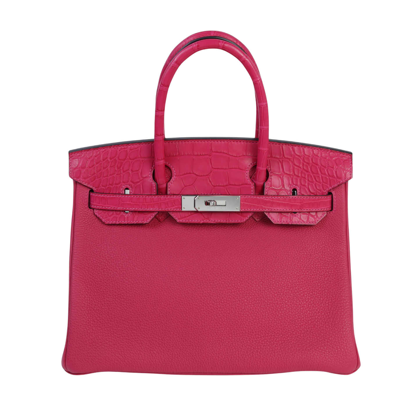 Hermès Birkin 30 Touch Framboise Crocodile with Palladium Hardware