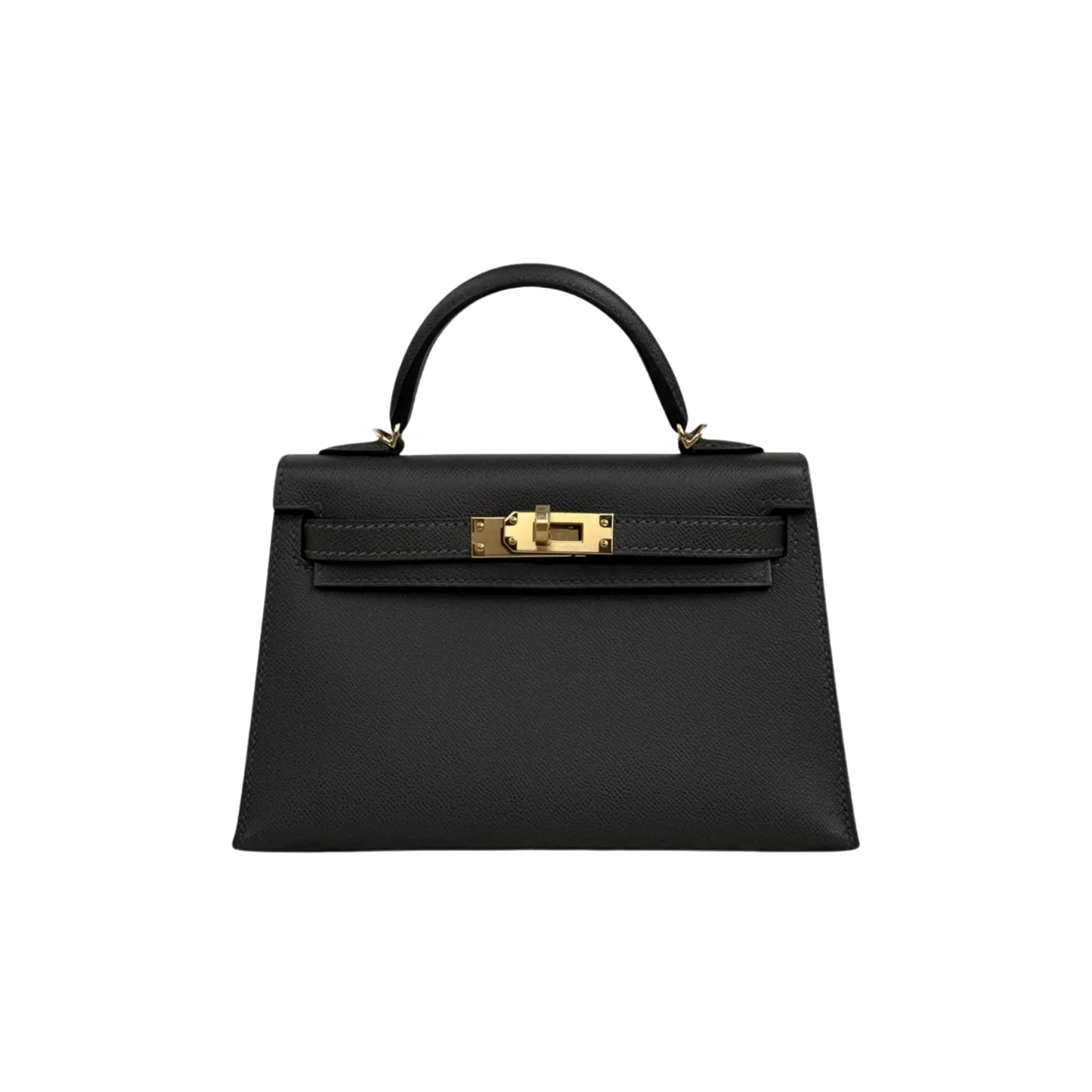 Hermès Mini Kelly Black with Gold Hardware