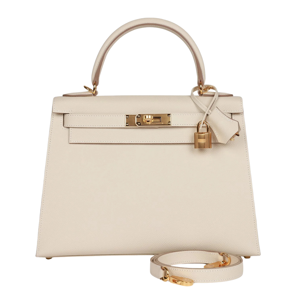 Hermès Kelly 28 Craie with Gold Hardware