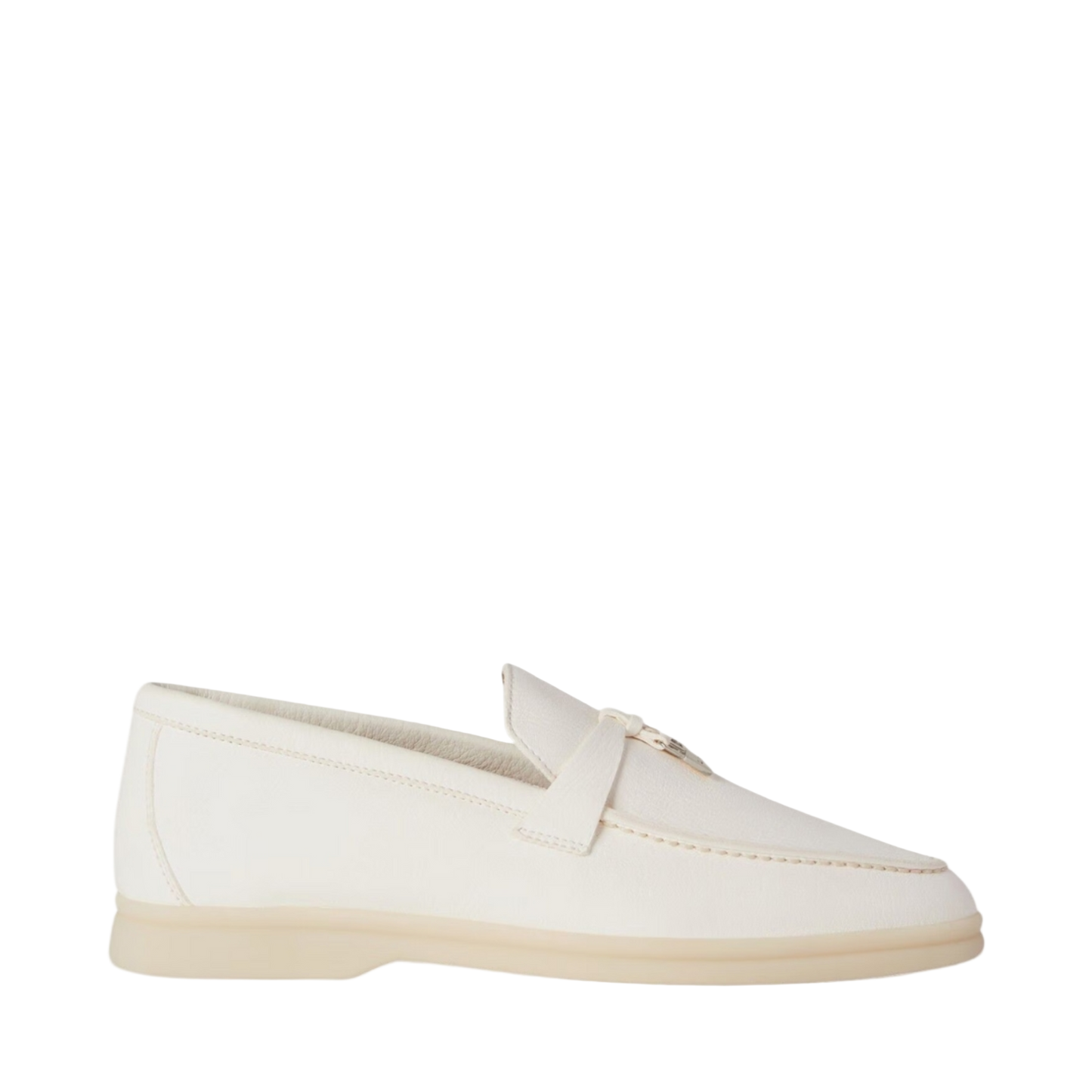 Loro Piana summer charms walk loafer deerskin white (1000)