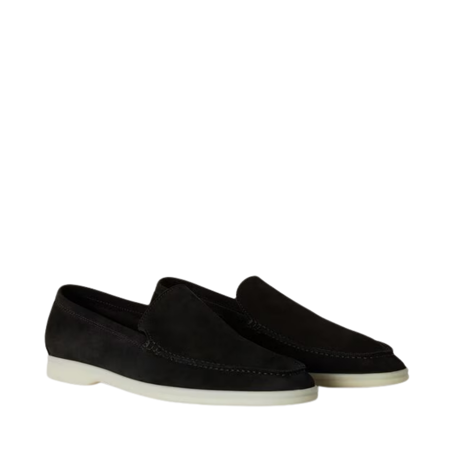 Loro Piana Summer Walk Loafers Suede Black (8000)