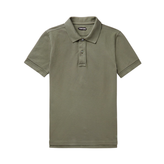 Tom Ford Piqué Polo Shirt "Khaki"