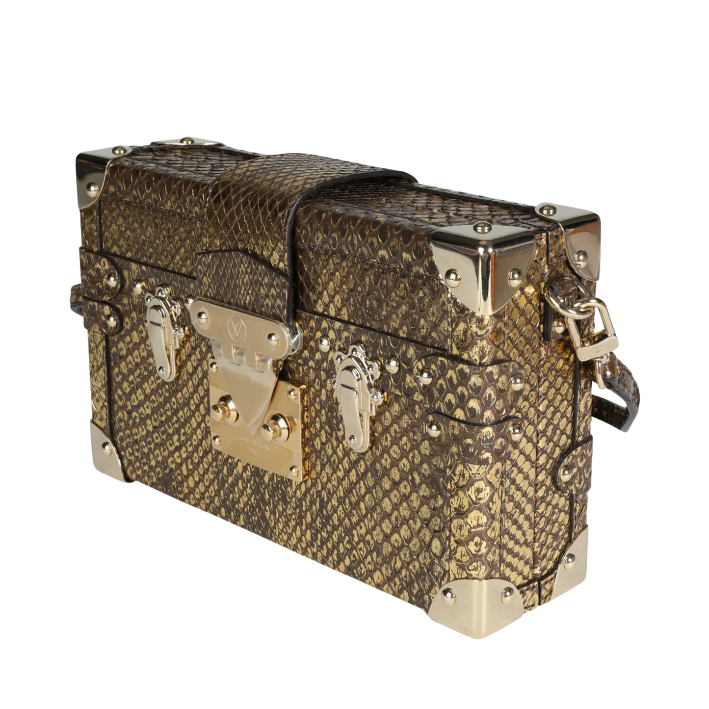 Louis Vuitton Petite Malle Python Metallic Gold