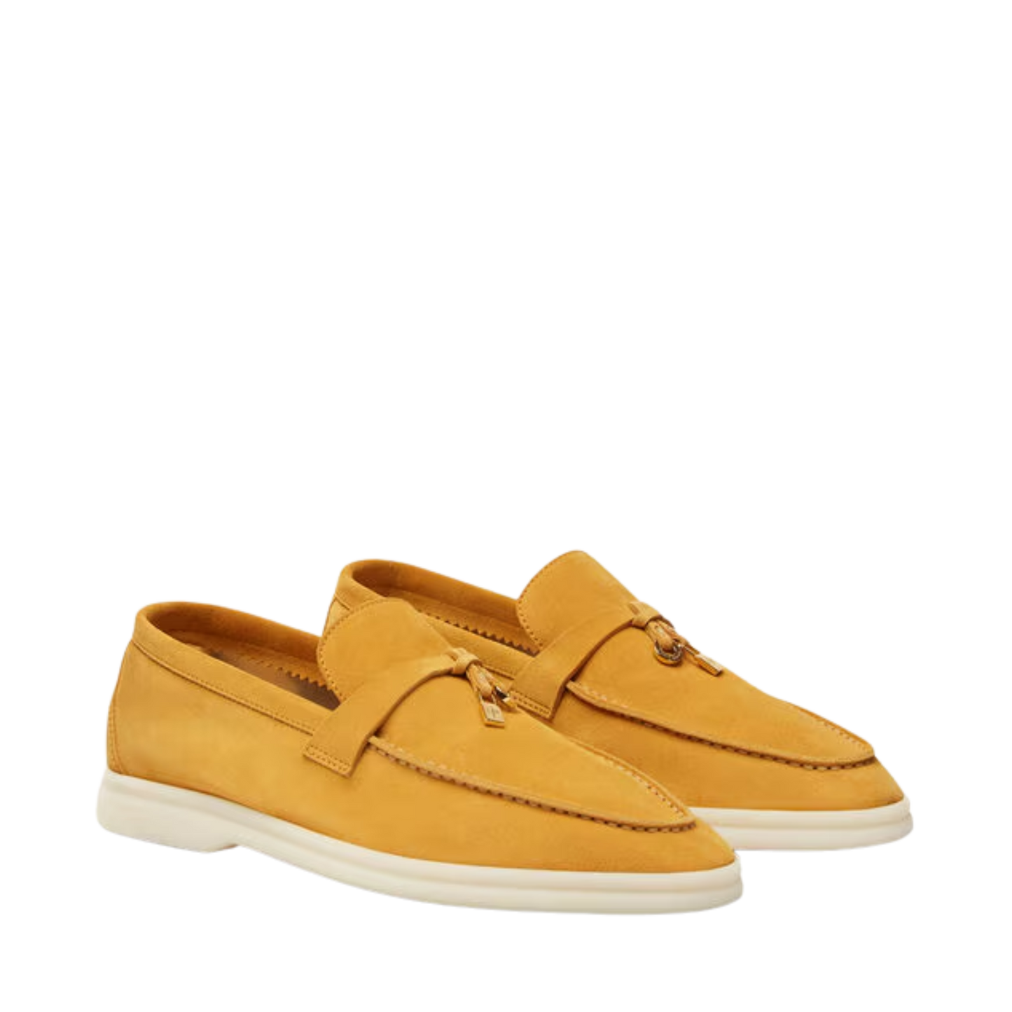 Loro Piana summer charms walk loafers suede Saffron Tea (20F7)
