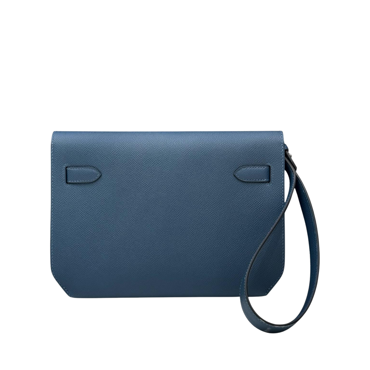 Hermès Kelly Depeches 25 Pouch in Blue Togo with Palladium Hardware