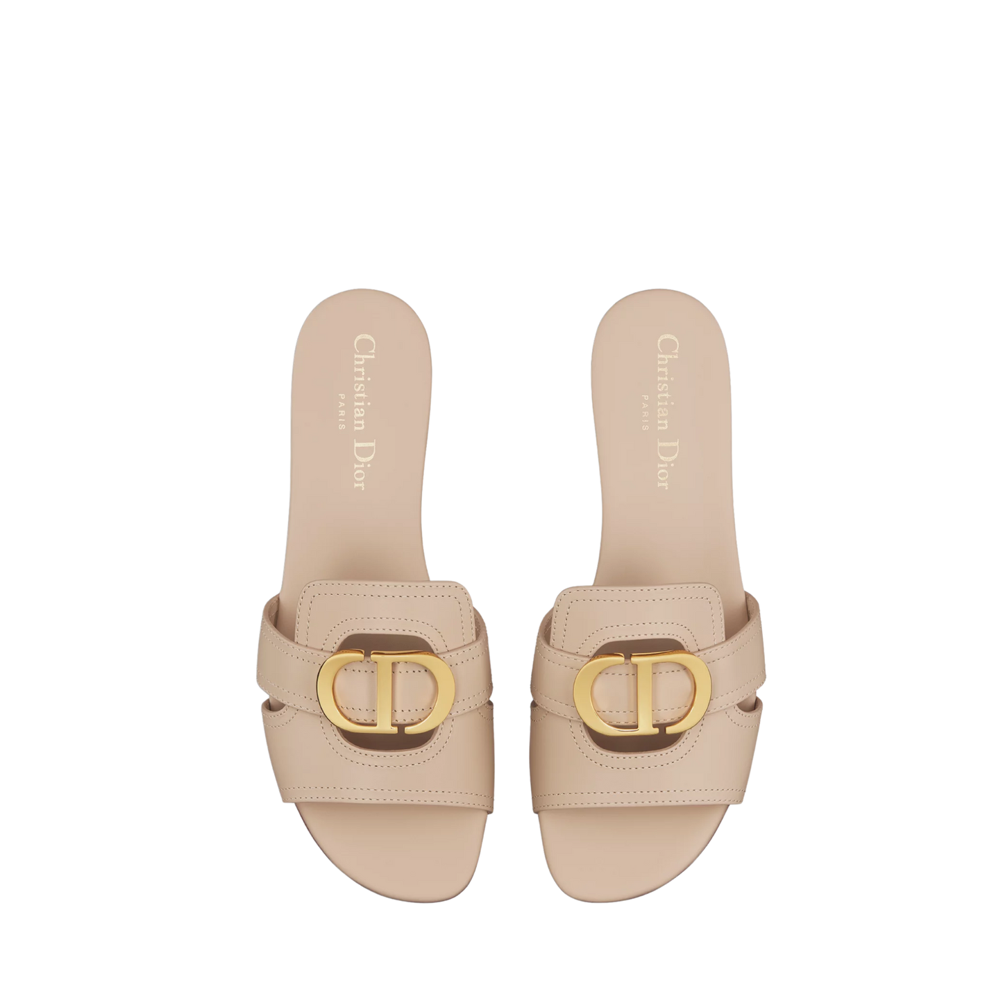 Dior 30 Montaigne Slide - Nude Calfskin