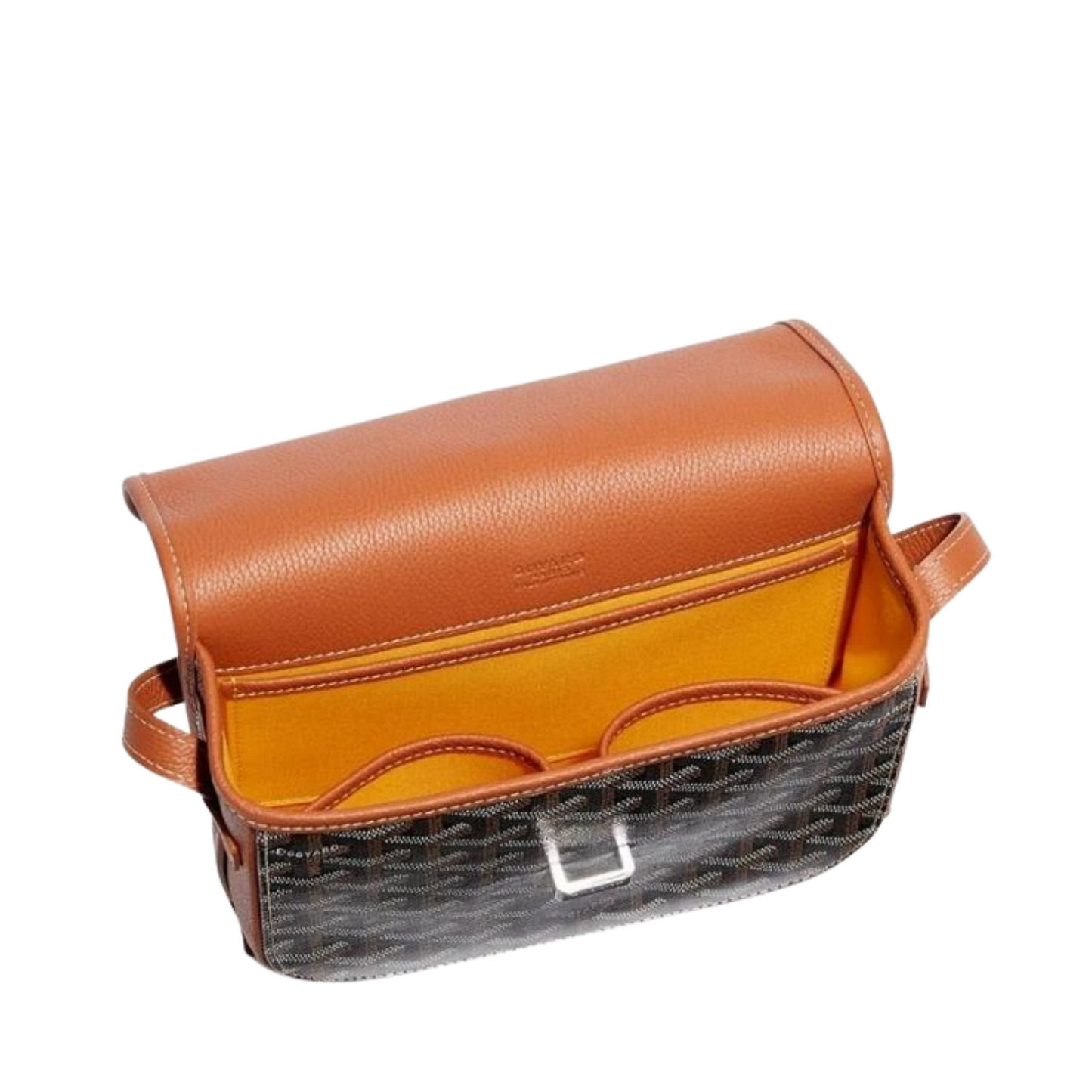 GOYARD BELVEDERE PM BAG "BLACK and TAN
