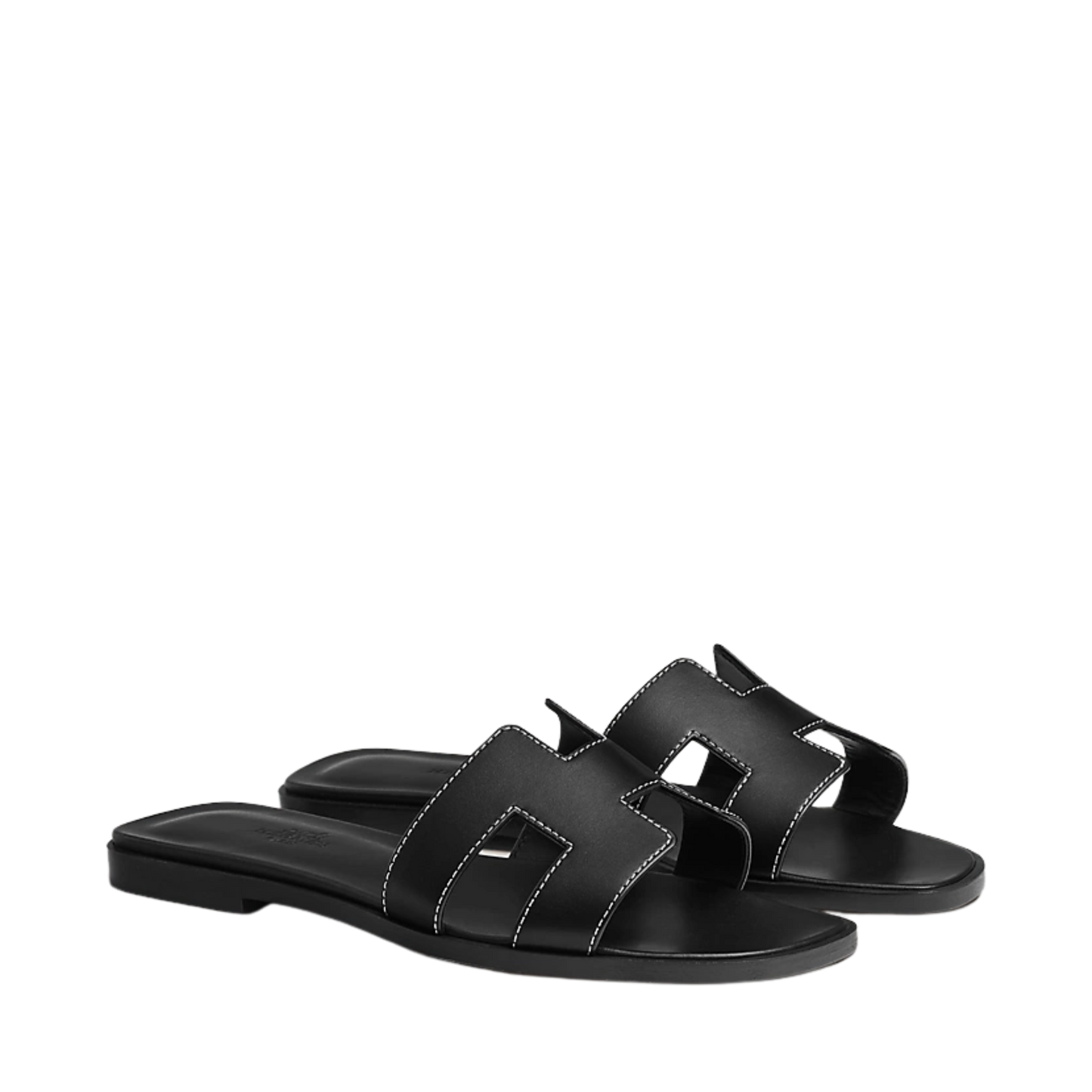 HERMES ORAN SANDAL NOIR