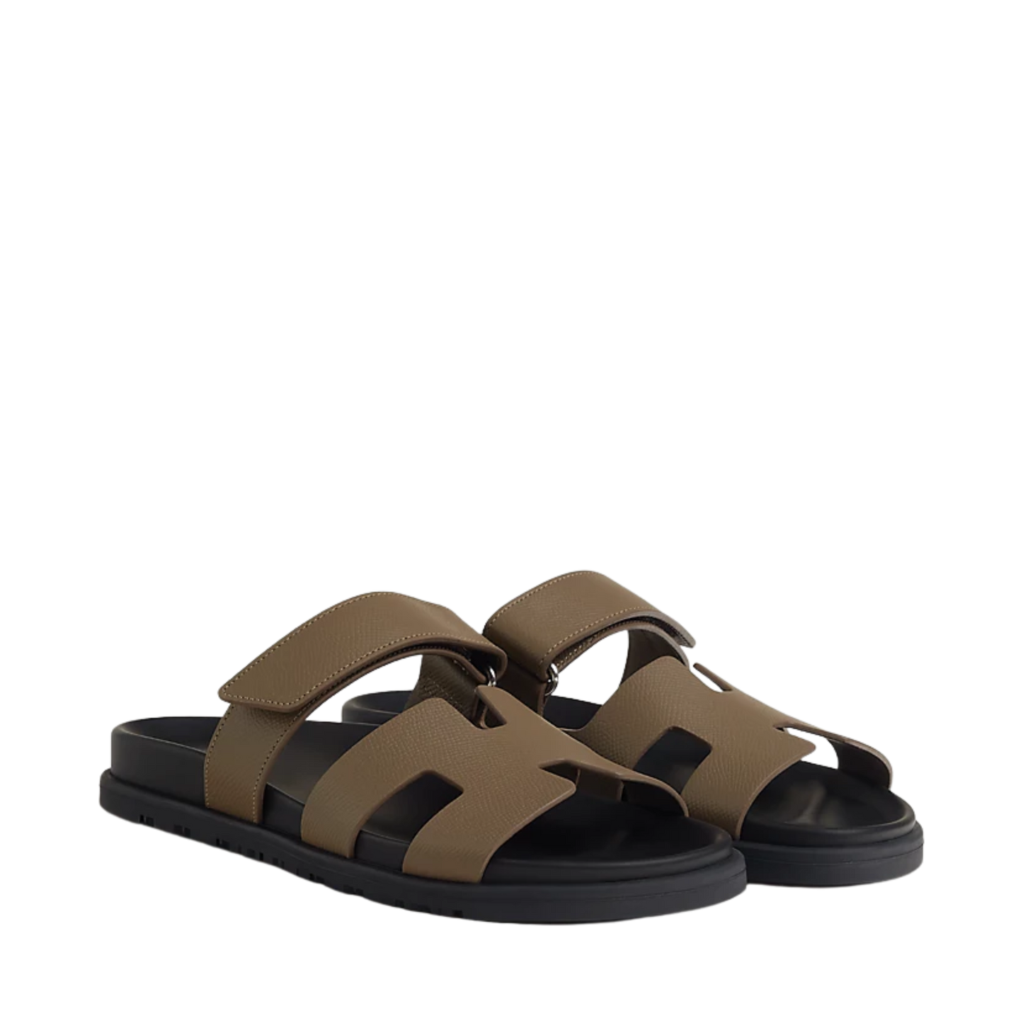 HERMÈS CHYPRE SANDAL ETOUPE "LEATHER"