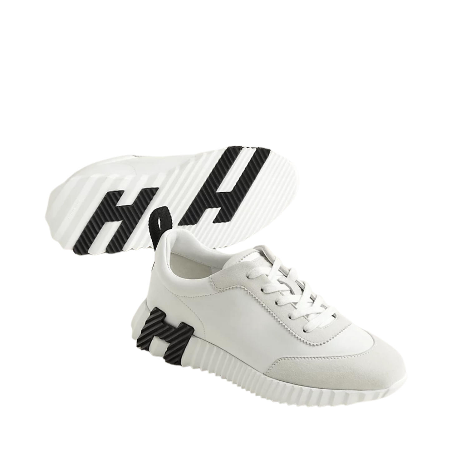HERMÈS BOUNCE SNEAKER BLANC WITH BLACK