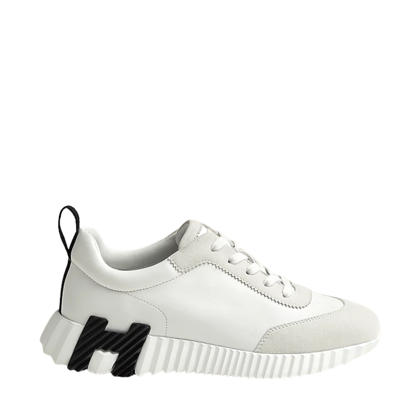 HERMÈS BOUNCE SNEAKER BLANC WITH BLACK