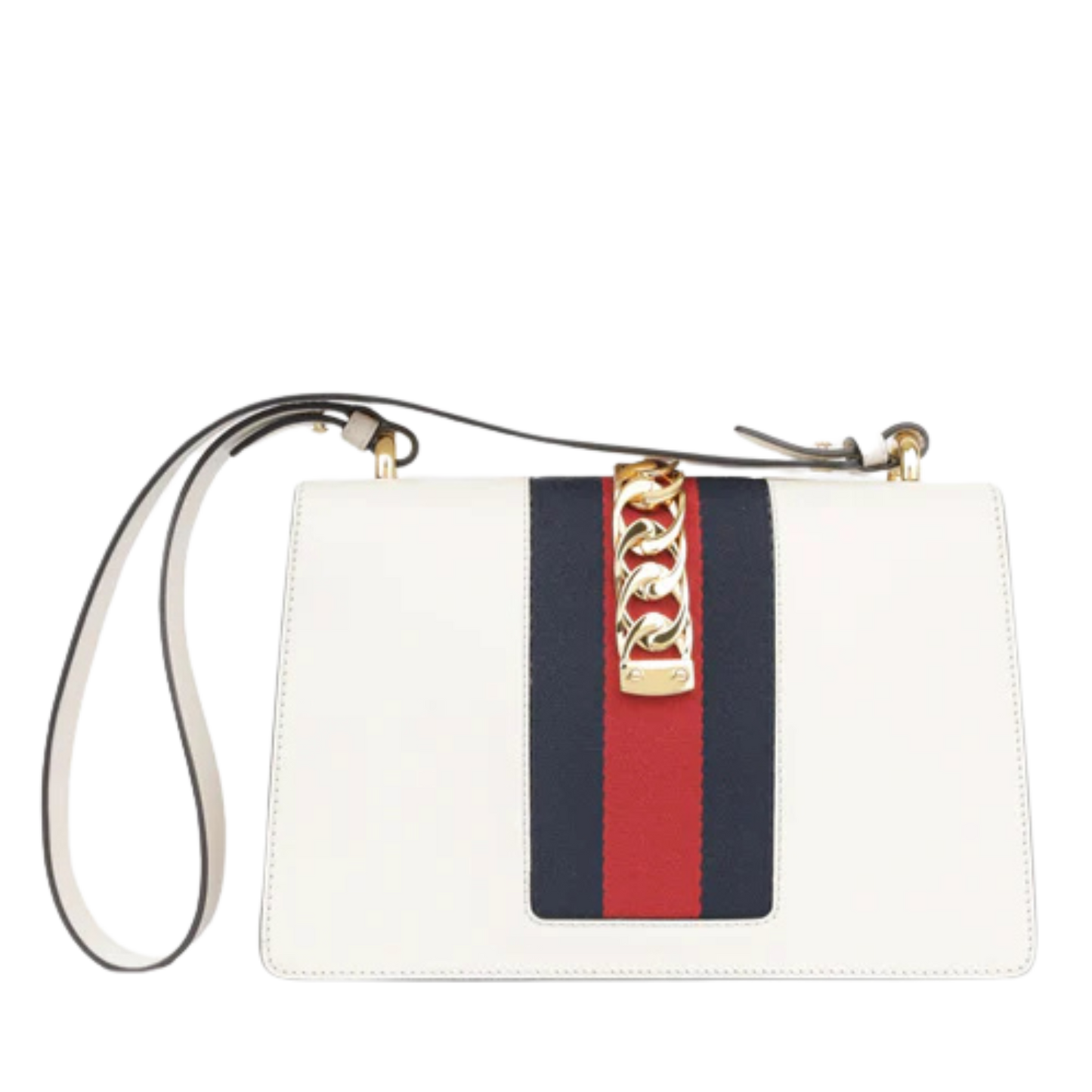 Gucci Sylvie Small Shoulder Bag White GHW