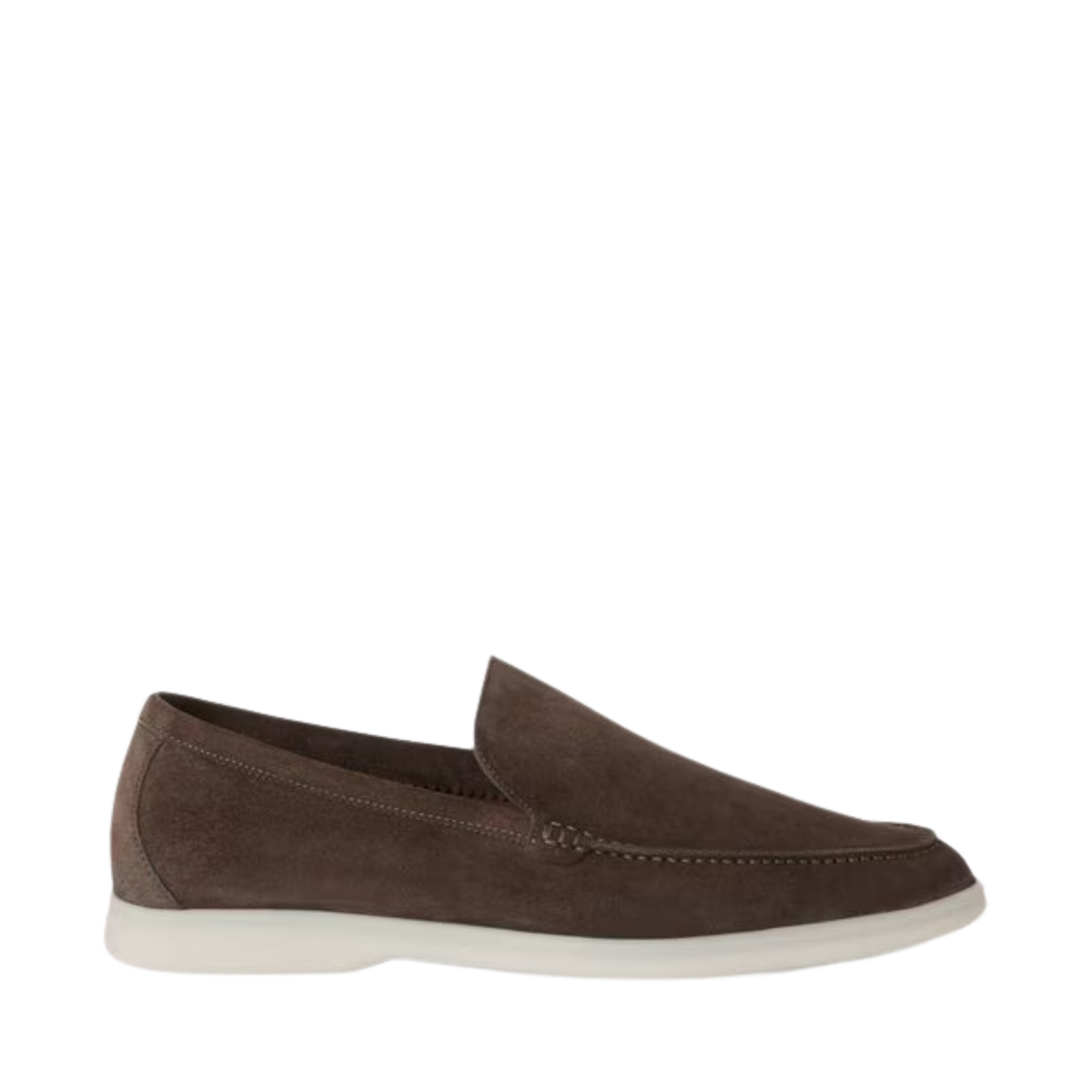 Loro Piana summer walk loafer suede warm grey