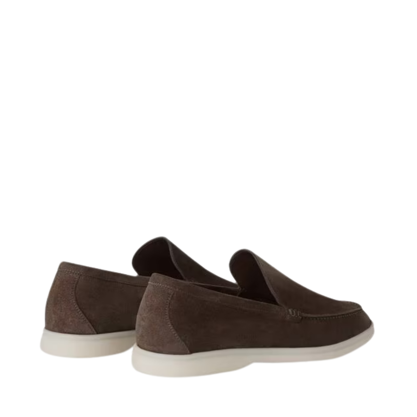 Loro Piana summer walk loafer suede warm grey
