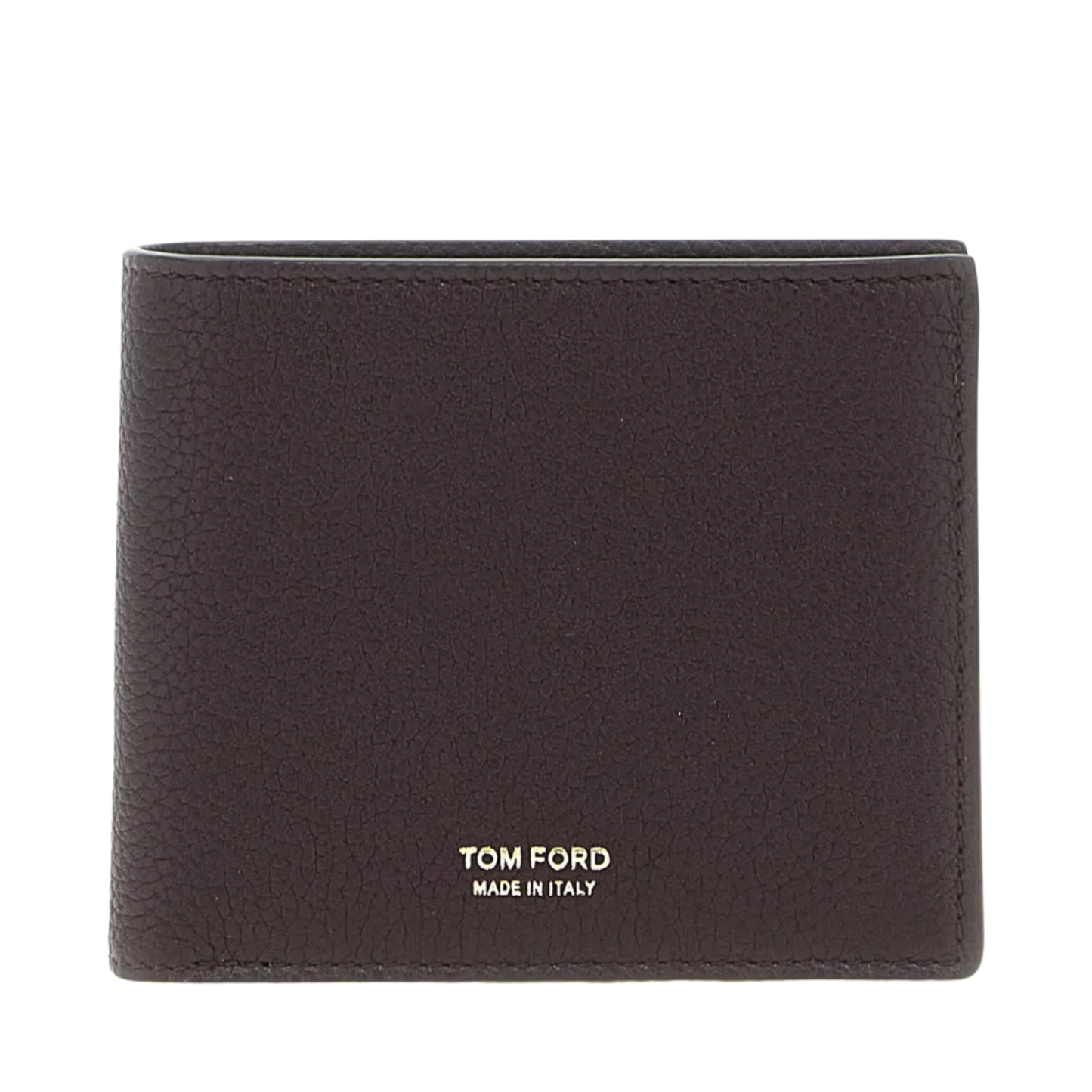 Tom Ford leather bi-fold wallet dark brown