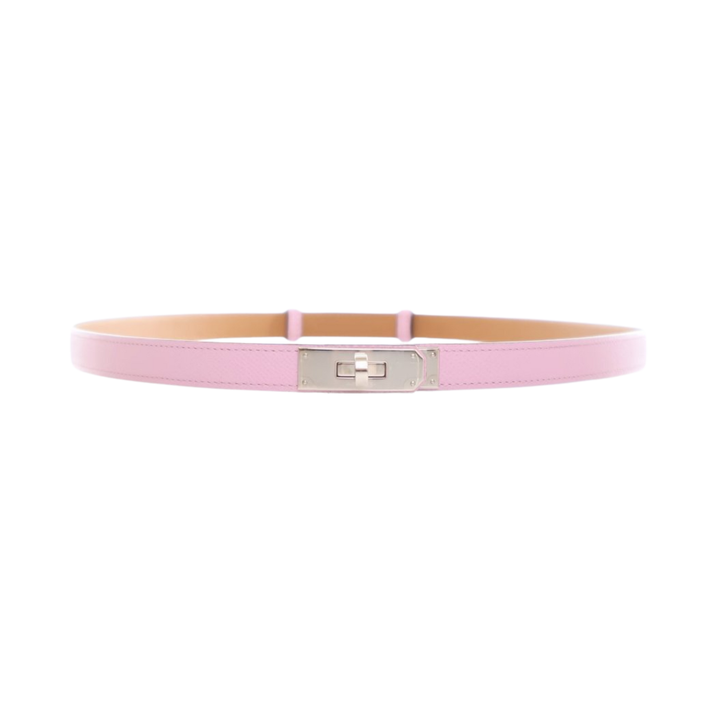 Kelly 18 belt Mauve Sylvestre with Palladium Hardware