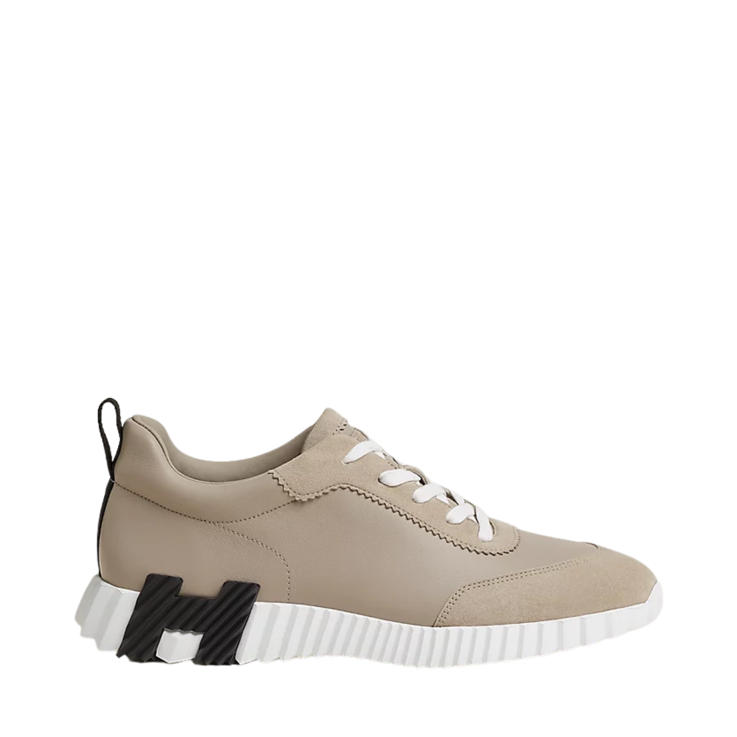 Hermes Bouncing Sneaker Beige Galet with Black