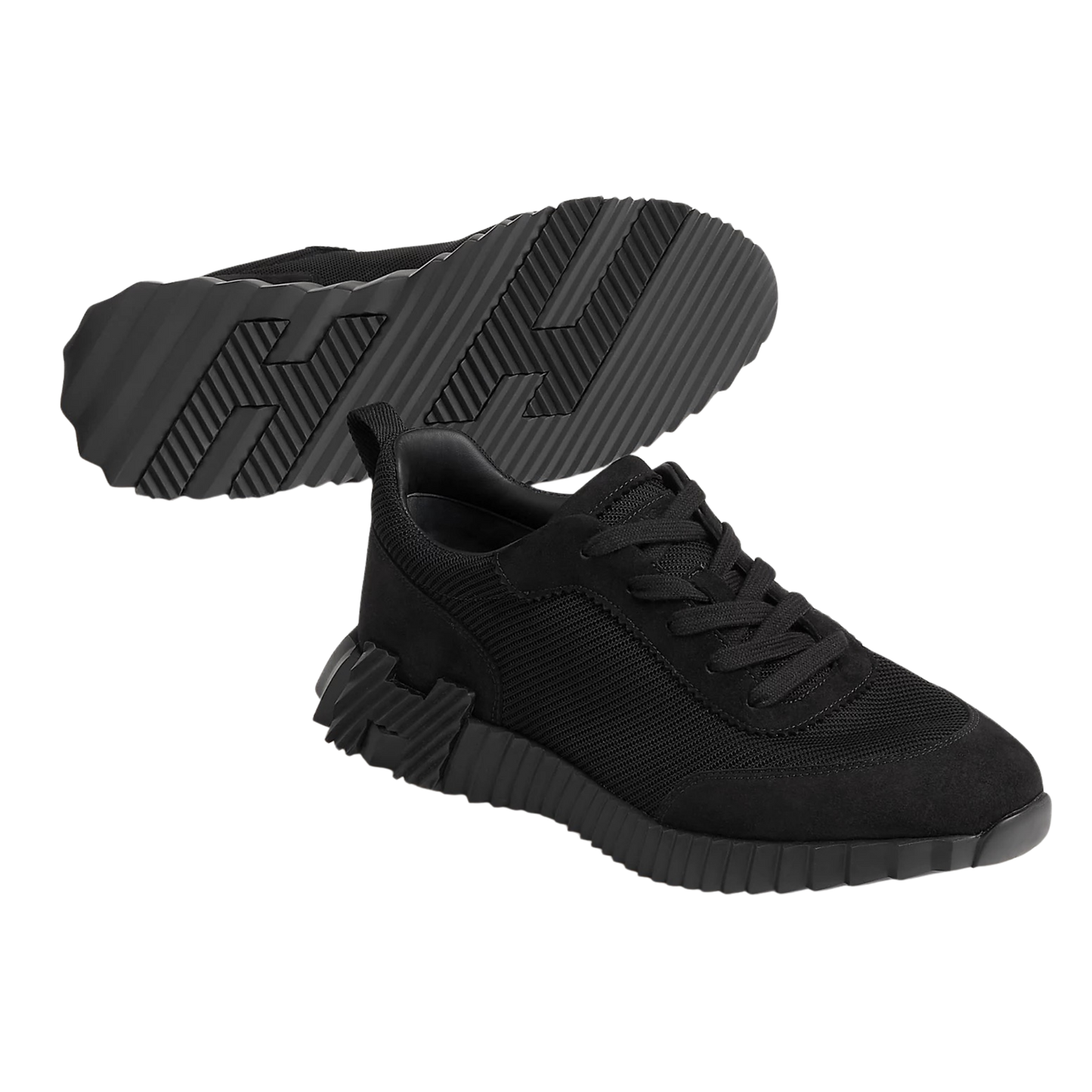 Hermès Bouncing Sneaker Mesh and Suede Noir