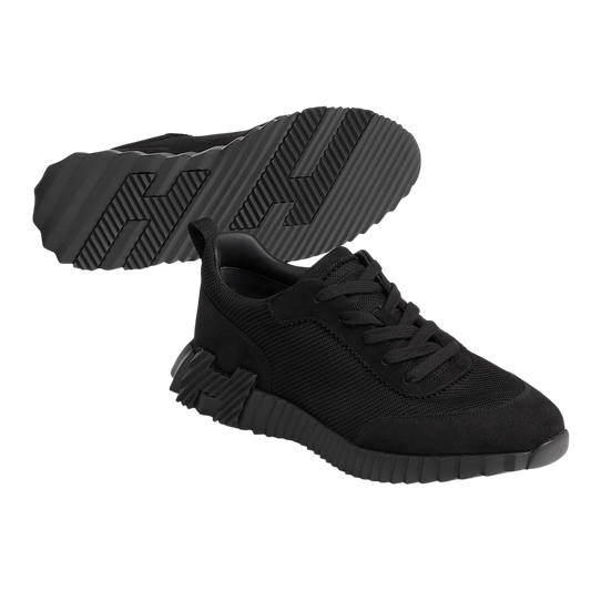 Hermès Bouncing Sneaker Mesh and Suede Noir
