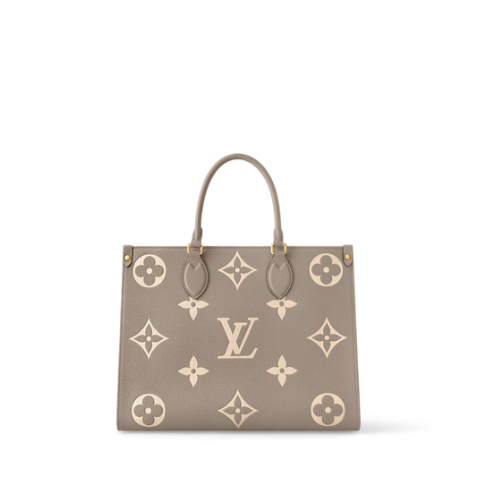 Louis Vuitton "OnTheGo" MM Bicolour Monogram Empreinte Tote Bag (M45494)