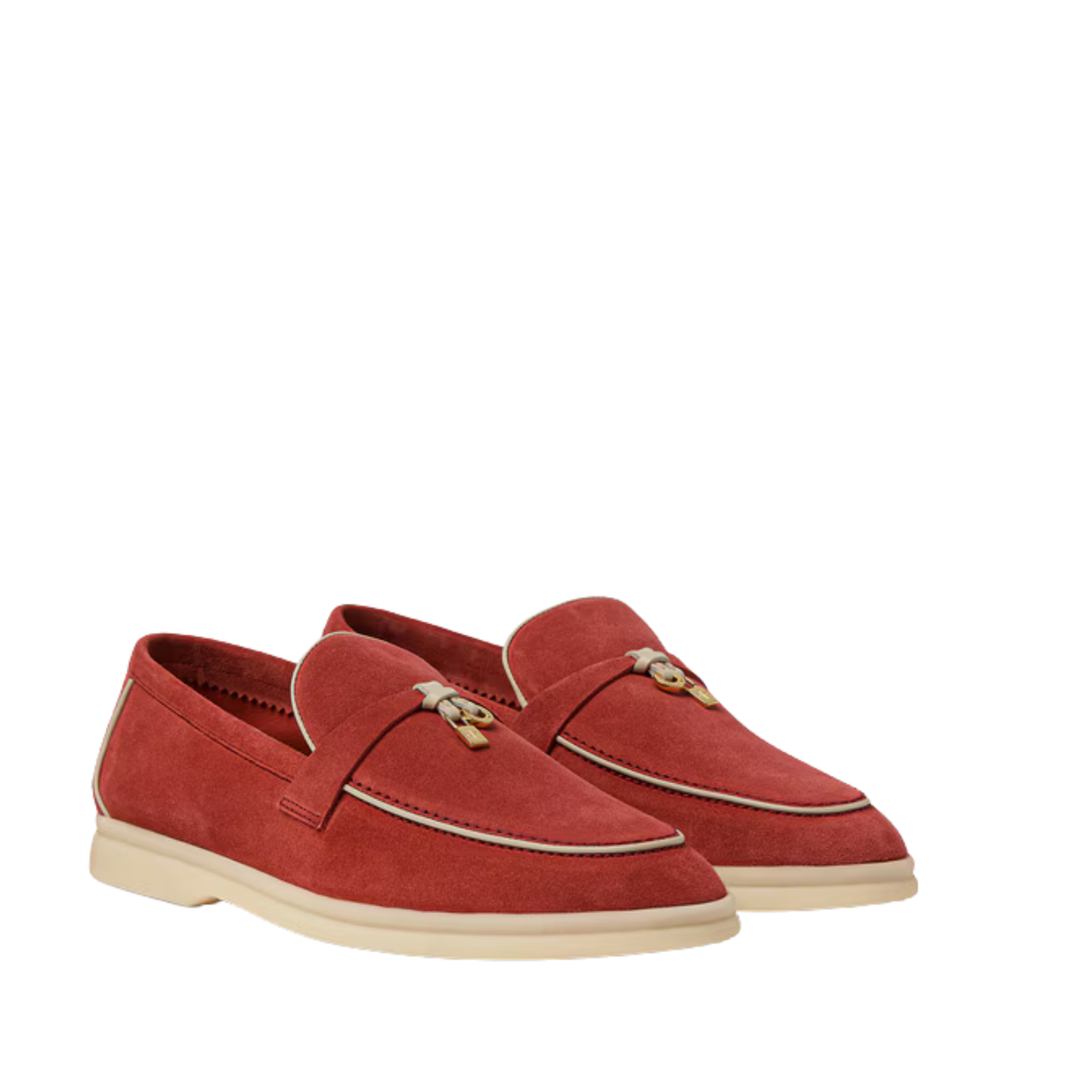 Loro Piana Summer Charms Walk Loafer Windsor Red
