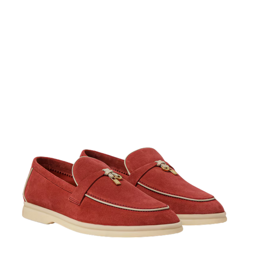 Loro Piana Summer Charms Walk Loafer Windsor Red