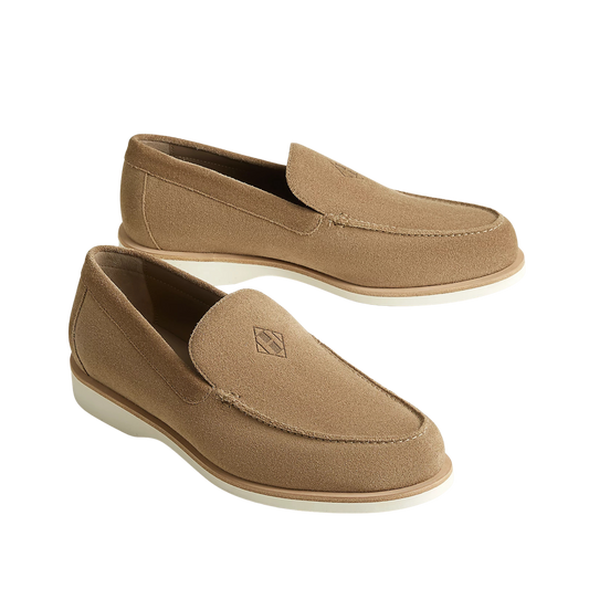 Hermès Low Loafer Suede Beige Sable