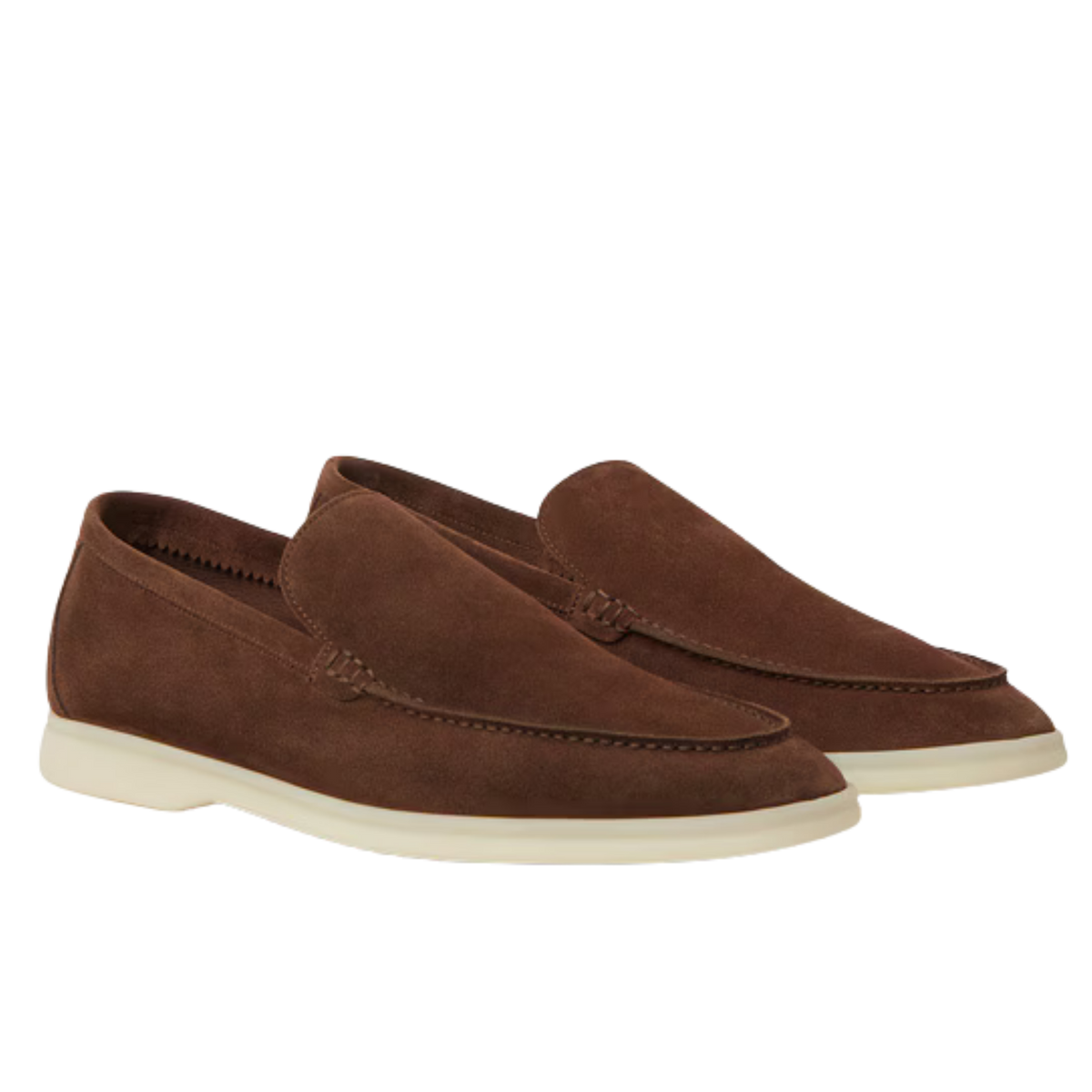 Loro Piana Summer Walk Loafer Suede Corteccia Brown