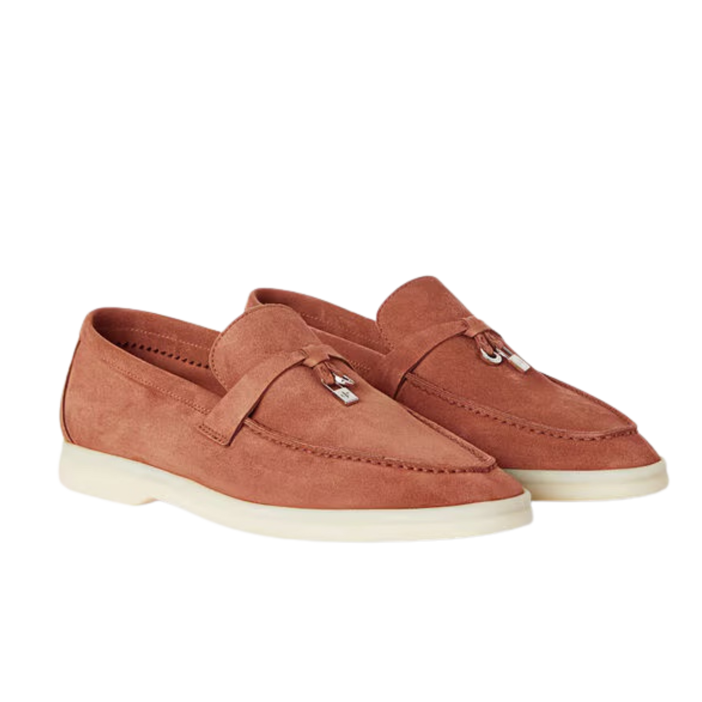 Loro Piana Summer Charms Walk Loafer Dusty Orange