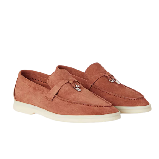 Loro Piana Summer Charms Walk Loafer Dusty Orange