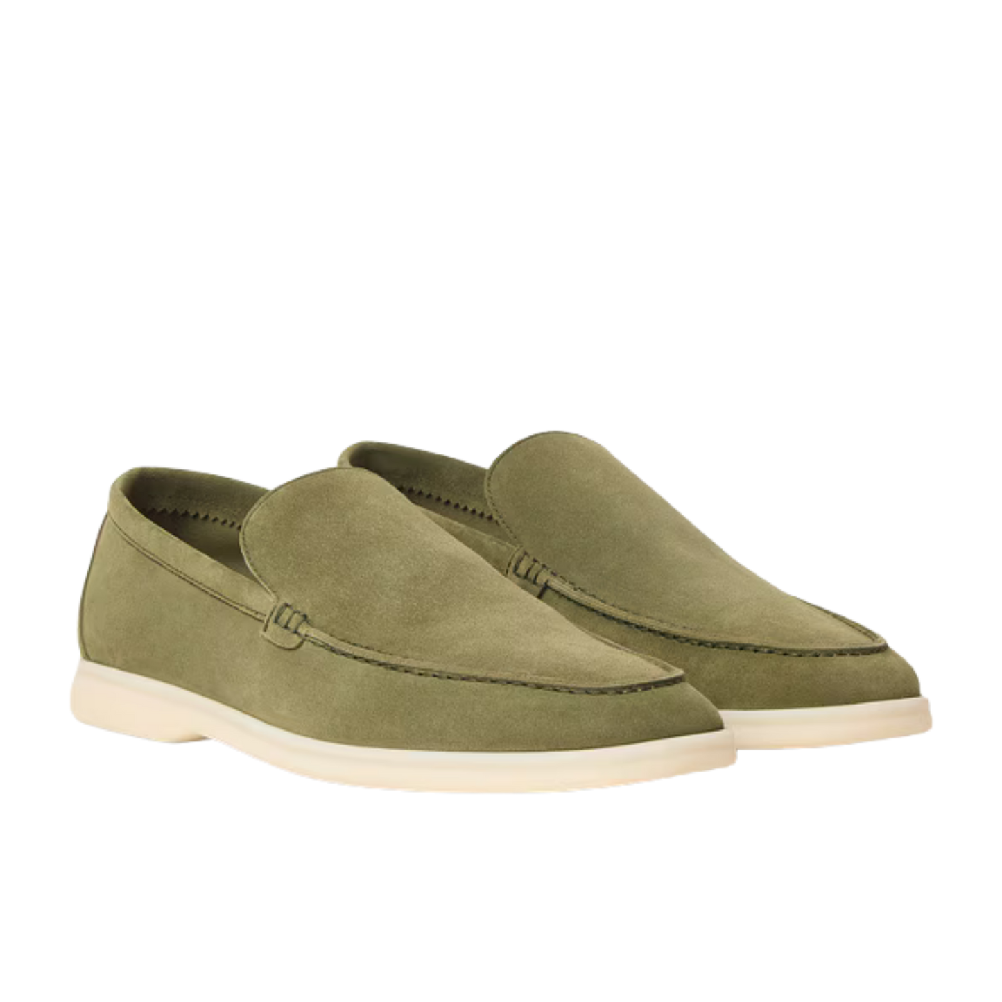 Loro Piana Summer Walk Loafers Suede Verde-Acqua