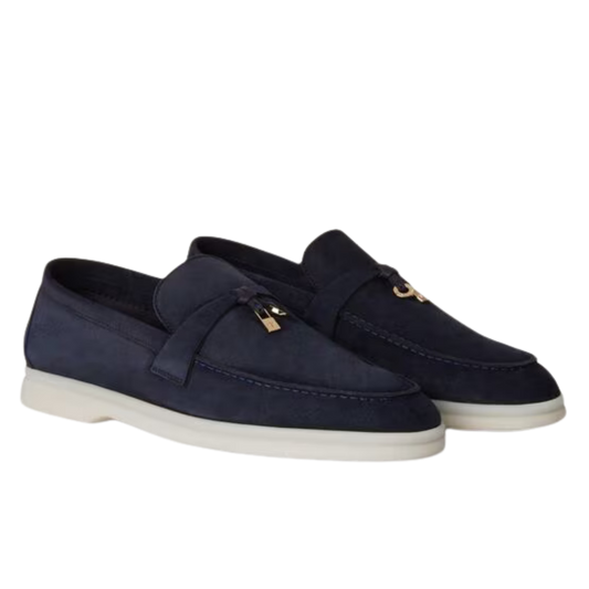 Loro Piana Summer Charms Walk Loafer Argo Blue Melange