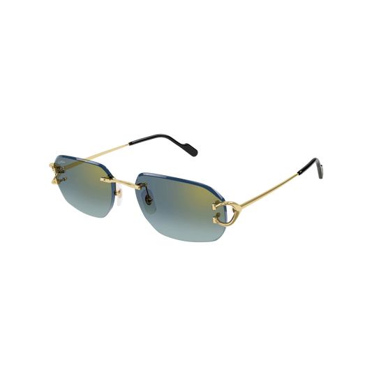 Cartier Sunglasses Gold Gold Green (CT0468S-003)