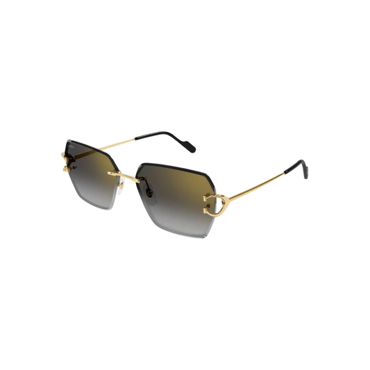 Cartier Sunglasses Gold Gold Grey (CT0466S-001)