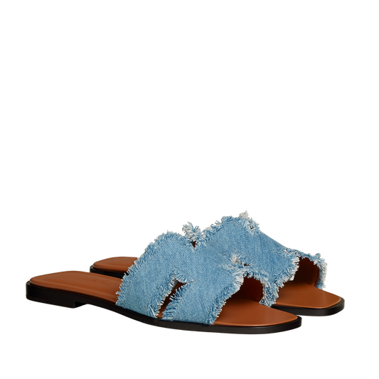 Hermès Oran Sandal Bleu Claire