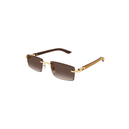 Cartier Sunglasses Gold Yellow Brown (CT0582S-003)