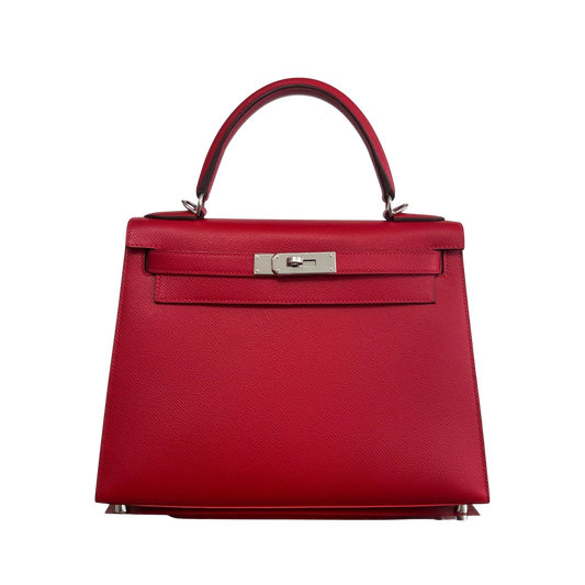 Hermès Kelly 28 Rouge Casaque with Palladium Hardware