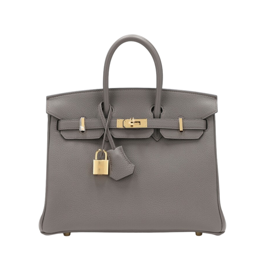Hermès Birkin 25 Etain with Gold Hardware