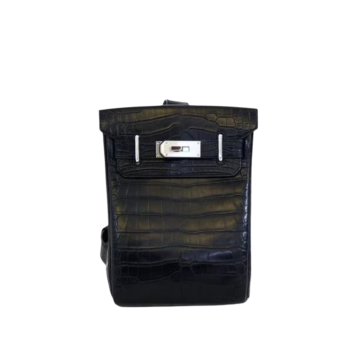 Hermès Hac a Dos PM Backpack Matte Crocodile Noir