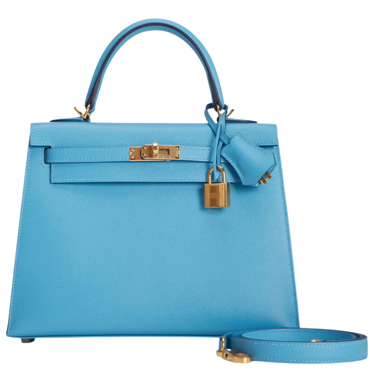 Hermès Kelly 35 Bleu du Nord with Gold Hardware