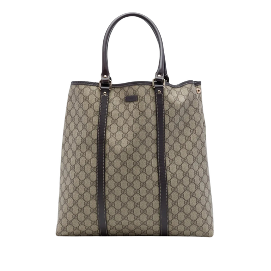 Gucci GG Supreme Tote Bag Classic Beige