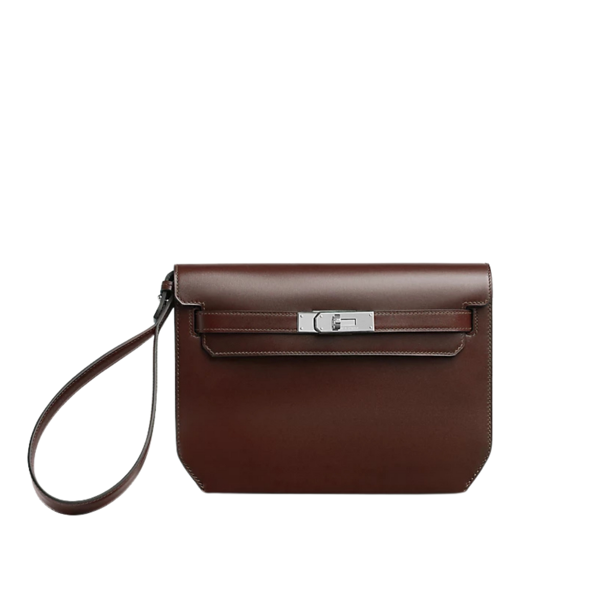 Hermès Kelly Depeches 25 Pouch Terre with Palladium Hardware