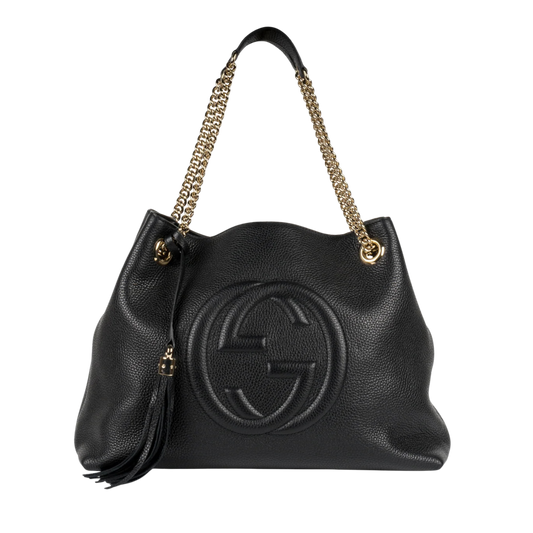 Gucci Soho Chain Tote Bag Black