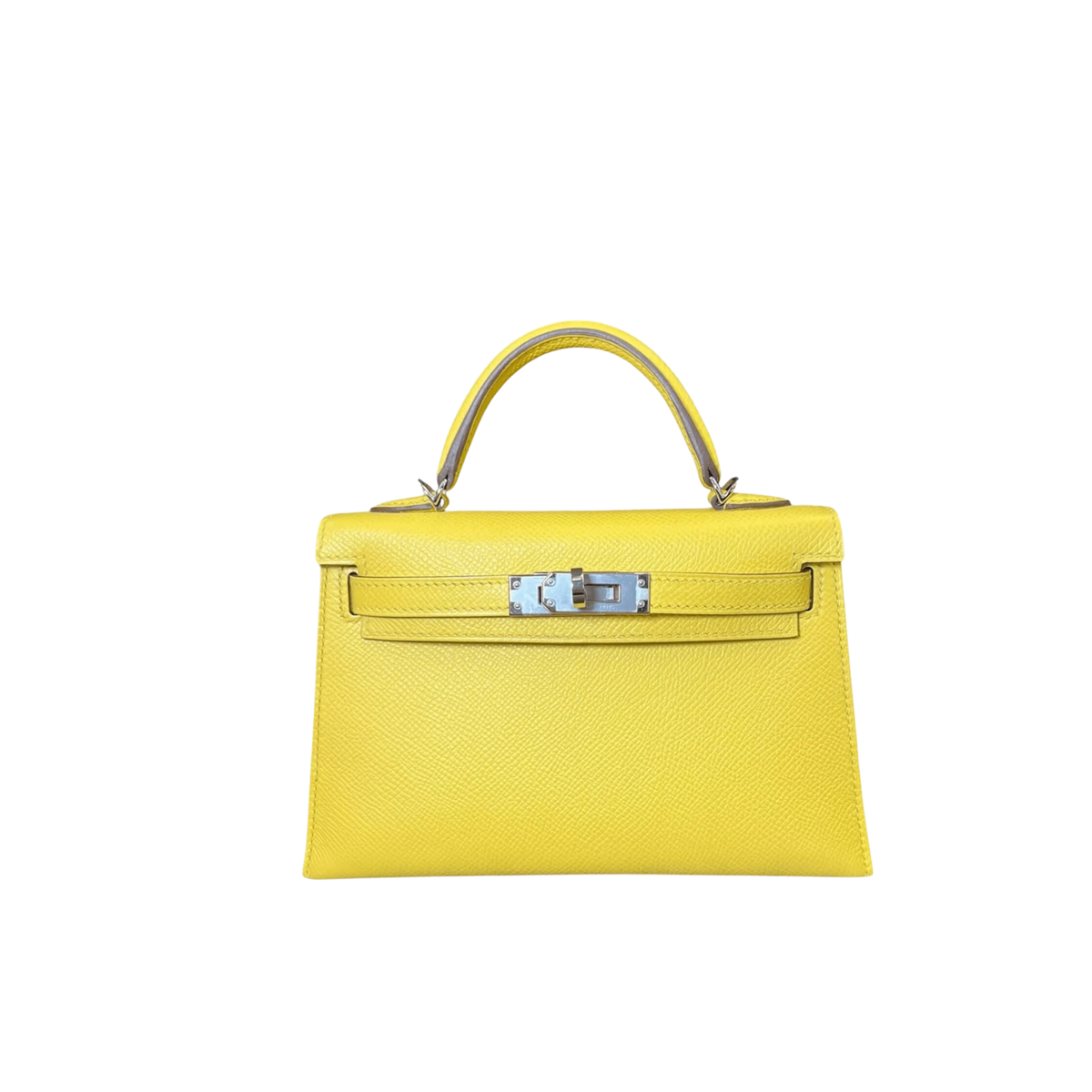 Hermès Mini Kelly Jaune De Naples with Palladium Hardware