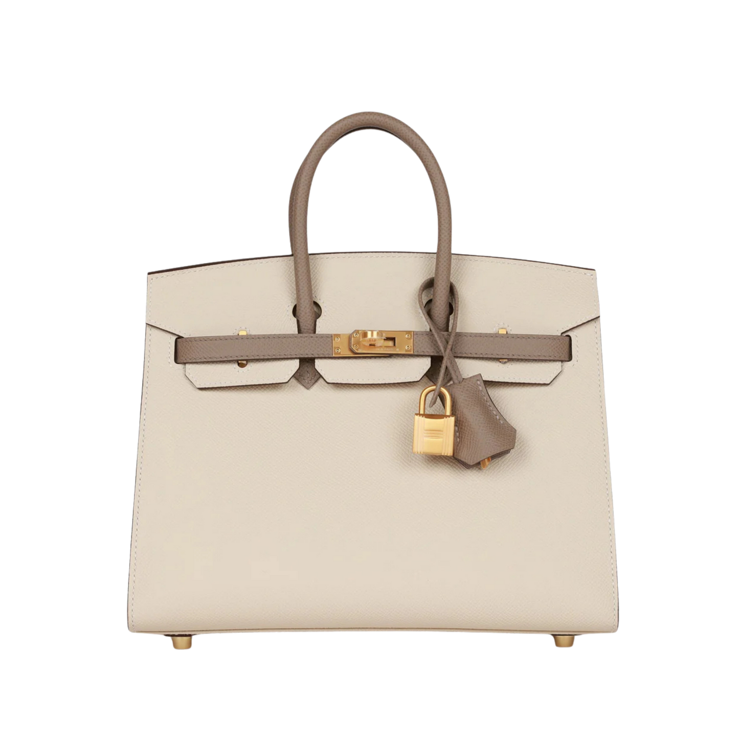 Hermès Birkin 25 Craie and Gris Asphalte with Gold Hardware