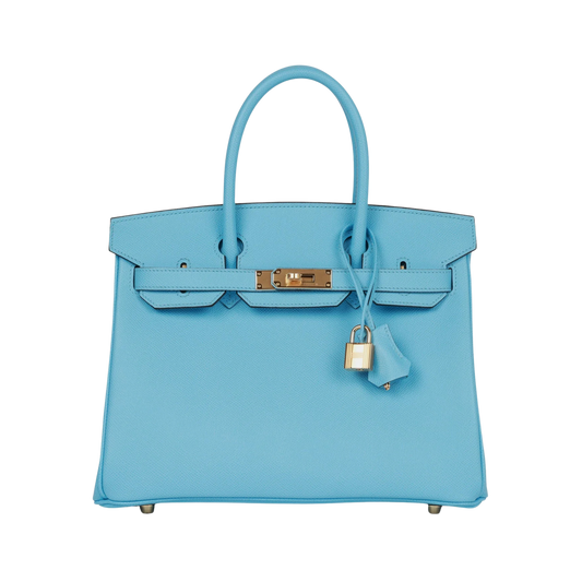 Hermès Birkin 30 Bleu Celeste with Gold Hardware