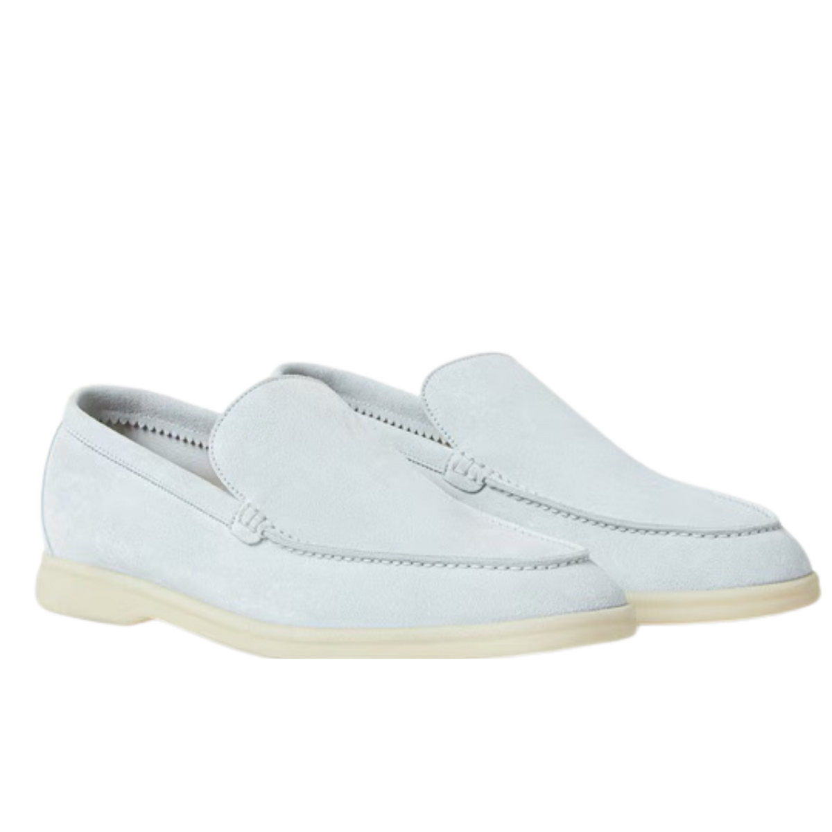 Loro Piana Summer Walk Loafer Suede Niagara Water